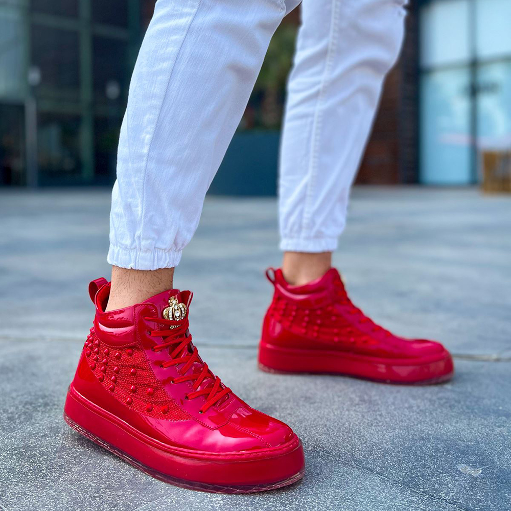 rieker red patent boots